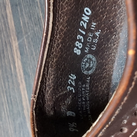 Executive Imperial Brown Brogue Wingtip Oxford Shoes Size 9.5 D - Picture 5 of 6